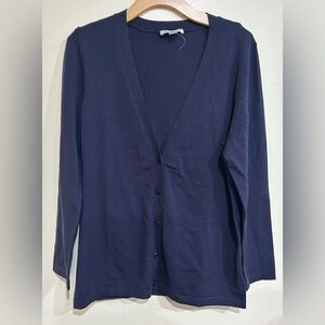NWOT Pendleton Navy Button Cardigan Silk Blend Classic Preppy Sz XL Work Casual
